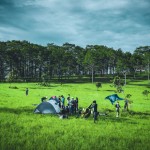 A group of youths camping on Knong Phsar mountain in Kampong Speu province. YEP