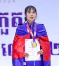 ▲ 여자 49kg급에서 금메달을 획득한 키으 쩐다롯 선수